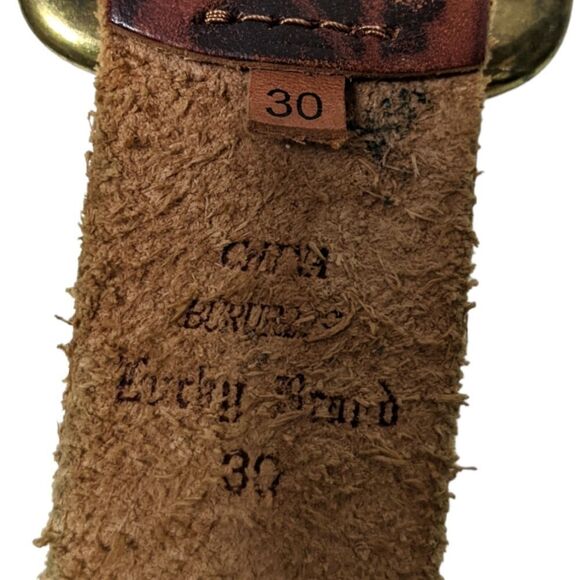 LUCKY BRAND Floral Burned Leather Belt 30 main image 5